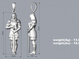 PENDANT P073 3D-printmodel