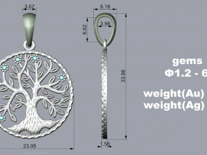 PENDANT P076 3D Print Model