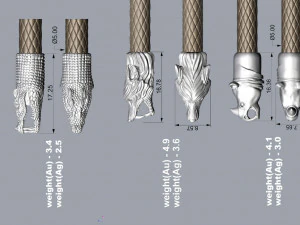 END PIECES FOR BRACELETS 5 MM 3D Print Model