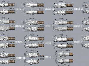 END PIECES FOR BRACELETS 3 MM 3D Print Model