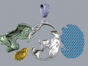 PENDANT P091 3D-Modell