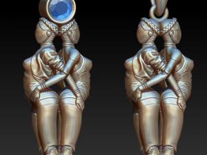 Pendant Atomic Heart - Robot Gyrls 3D Model