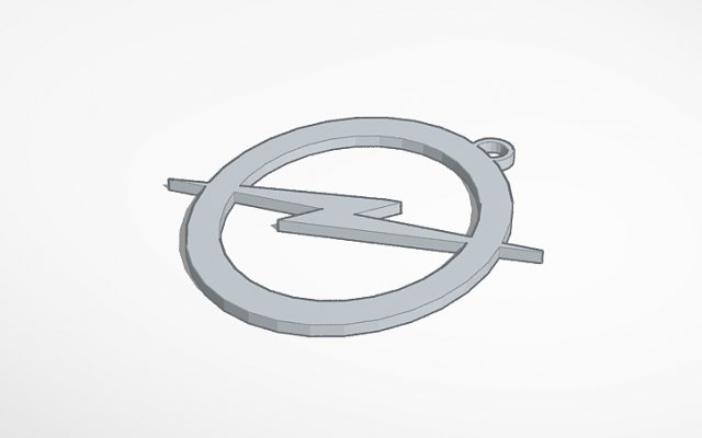 Opel logo keychain 3D Print Model .c4d .max .obj .3ds .fbx .stl .blend 