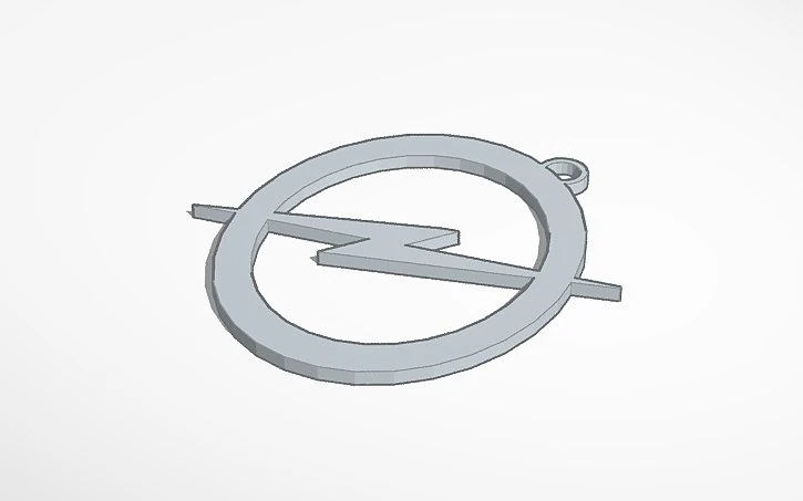 Opel logo keychain 3D Print Model .c4d .max .obj .3ds .fbx .stl .blend 