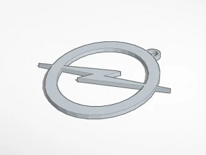 Брелок з логотипом Opel 3D Принт Модель