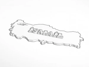 MAPA Trkiye NOMEADO Modelo de Impressão 3D