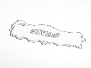 PROVINCIAL NAMES ON THE MAP OF Trkiye 3D Принт Модель