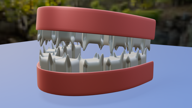 Strange jaw 3D Model .c4d .max .obj .3ds .fbx .stl .blend 