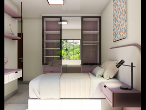 A house complete with 3D furniture each 3d block has its texture adjusted the files are editable Model 3D