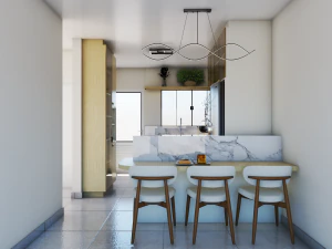 A house complete with 3D furniture each 3d block has its texture adjusted the files are editable 3D Model