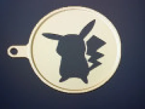 Pikachiu stencil 3D Print Model