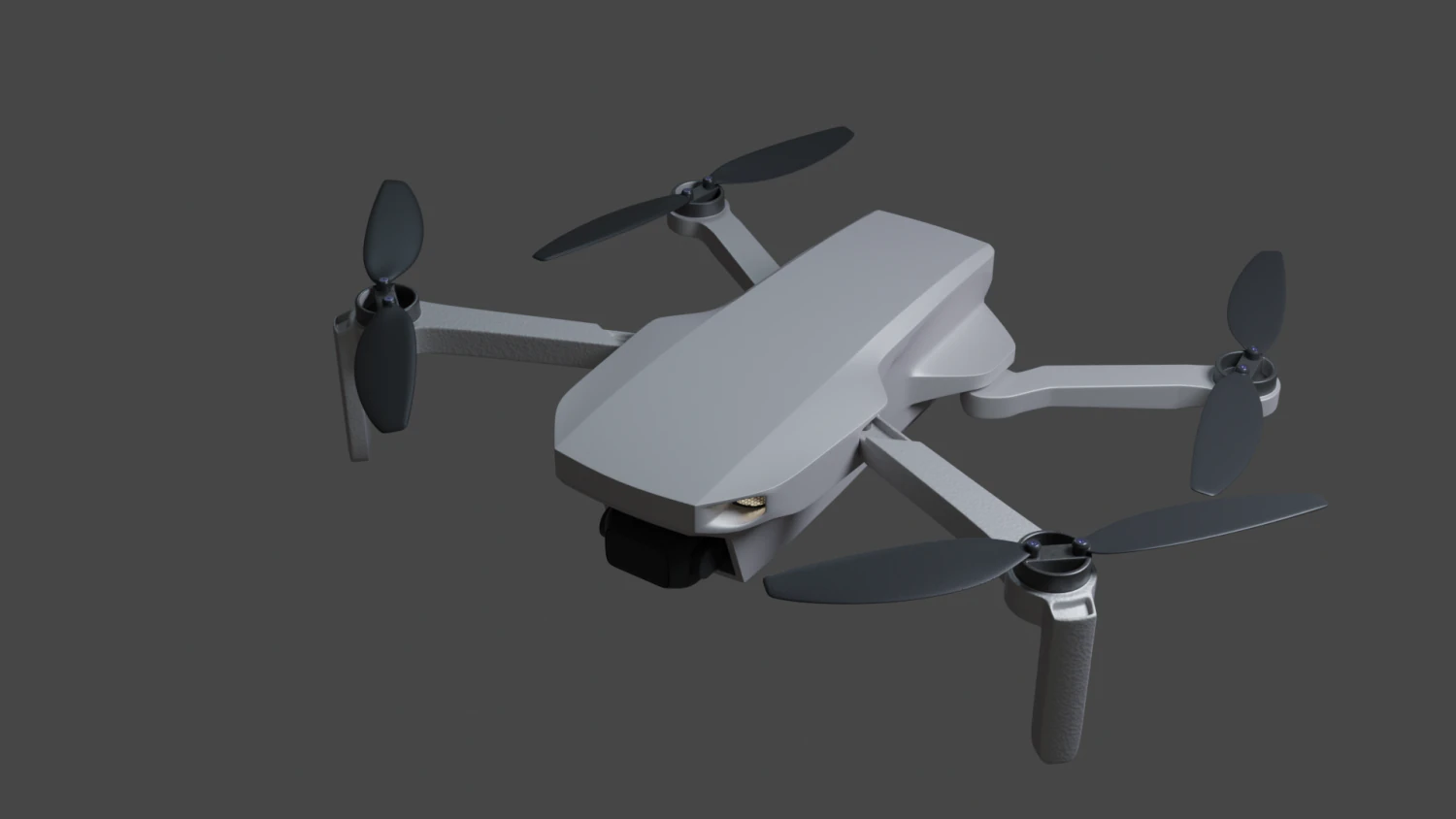 Drone 3D Model .c4d .max .obj .3ds .fbx .stl .blend 