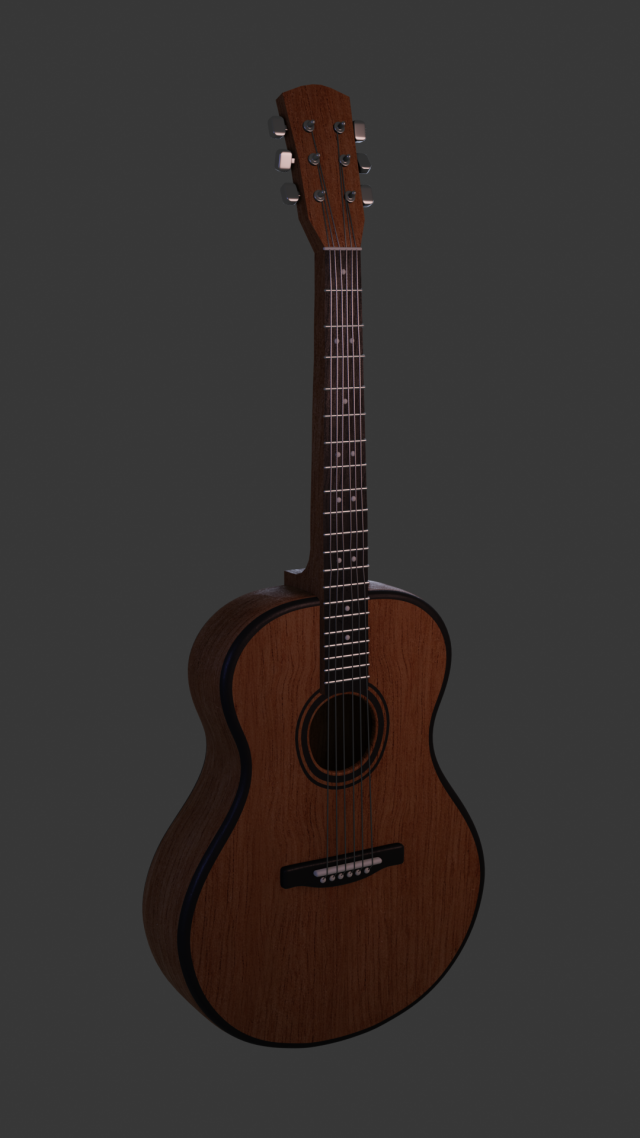 Guitar 3D 模型 .c4d .max .obj .3ds .fbx .stl .blend 