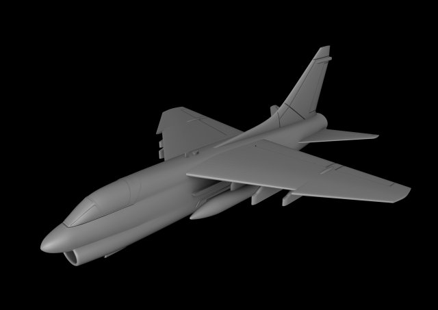 A-7 CORSAIR II SCALE 172 PRINTABLE STL FILES Model Cetak 3D .c4d .max .obj .3ds .fbx .stl .blend 