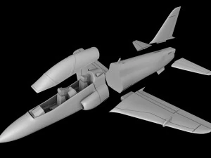 READY TO PRINT STL FILES OF SCALE MODEL BAE HAWK MK-53 SCALE 148 3D Print Model