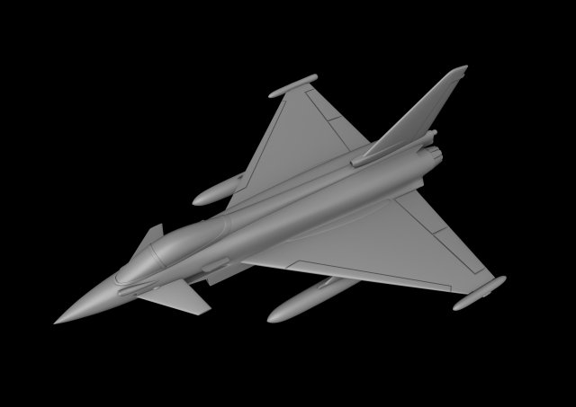 EUROFIGHTER TYPHOON SCALE 1-72 3D PRINT READY STL FILES 3D 打印模型 .c4d .max .obj .3ds .fbx .stl .blend 