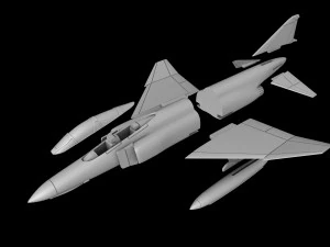 एफ-4 फैंटम II स्केल 1-72 3डी प्रिंट तैयार एसटीएल फ़ाइलें 3D प्रिंट मॉडल