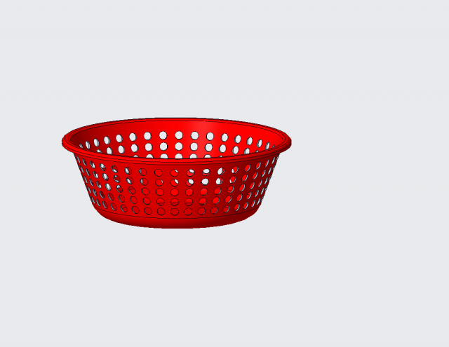 Plastic Basket 3D Модель .c4d .max .obj .3ds .fbx .stl .blend 