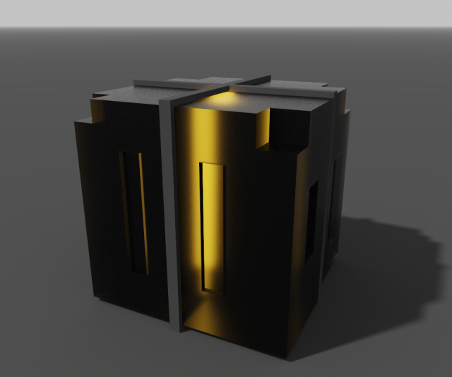 Glass luminous square Model 3D .c4d .max .obj .3ds .fbx .stl .blend 
