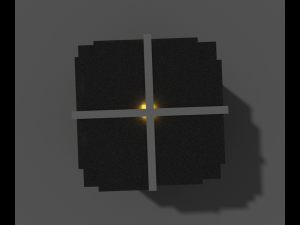 Glass luminous square Model 3D
