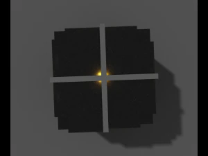 Glass luminous square 3D Model