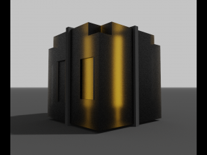 Glass luminous square Model 3D
