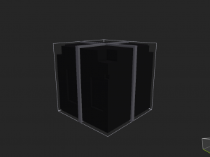 Improved glass cube with rod Modèle 3D