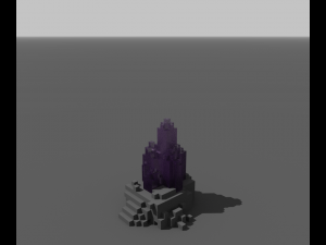 Amethyst crystal in stone Modèle 3D