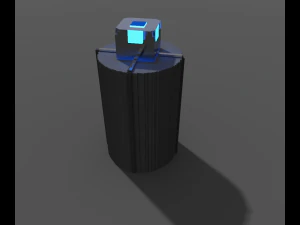 공상 과학 장비가 포함된 작은 세트 3D 모델