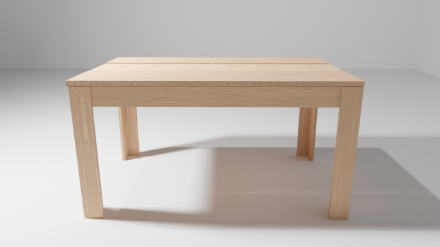 Nordic Wood Table Model 3D .c4d .max .obj .3ds .fbx .stl .blend 