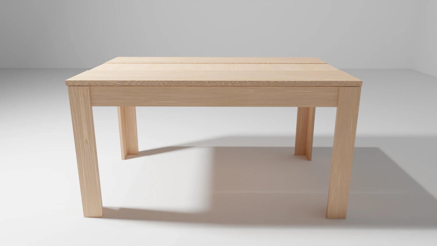 Nordic Wood Table 3D Model .c4d .max .obj .3ds .fbx .stl .blend 