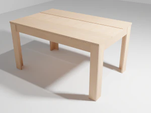 Nordic Wood Table 3D Model