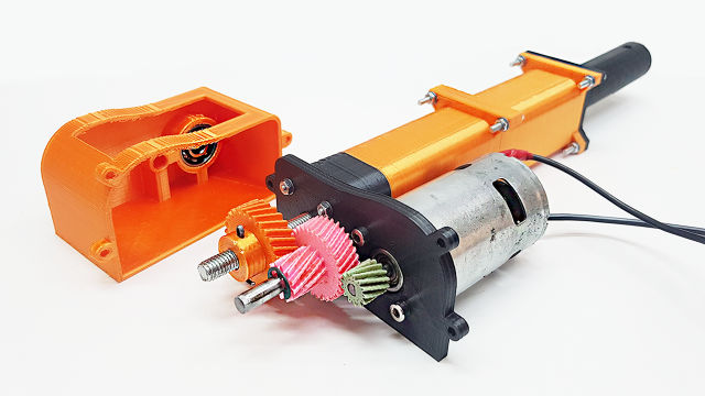 3d Printable Linear Actuator 3D Принт Модель .c4d .max .obj .3ds .fbx .stl .blend 