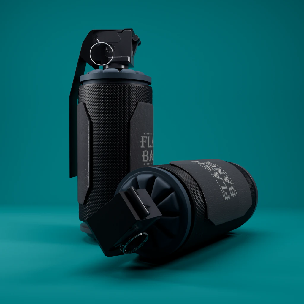Grenade 3D Model .c4d .max .obj .3ds .fbx .stl .blend 