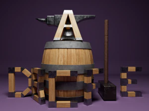 アルファベットの文字 3Dモデル