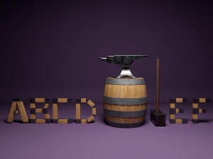 Letters of the alphabet 3D Model