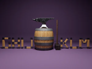 Litery alfabetu G-M Model 3D