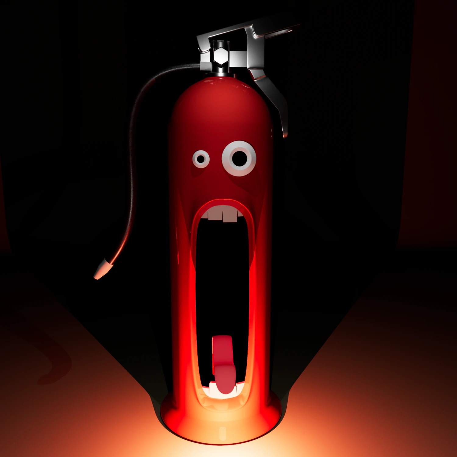 Fire extinguisher 3D Model .c4d .max .obj .3ds .fbx .stl .blend 