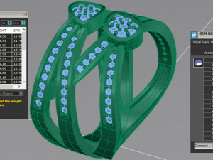 Engagement ring set 3D print model 3D प्रिंट मॉडल
