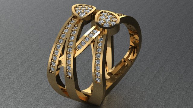 Engagement ring set 3D print model 3D प्रिंट मॉडल .c4d .max .obj .3ds .fbx .stl .blend