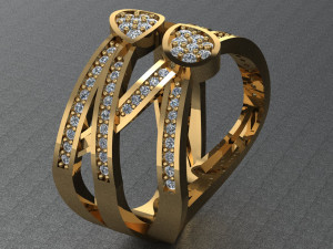 Engagement ring set 3D print model 3D Baskı Modeli