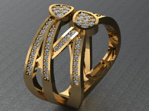 Engagement ring set 3D print model 3D Print Model