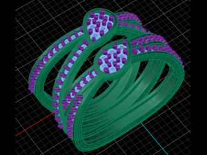 Engagement ring set 3D print model 3D प्रिंट मॉडल