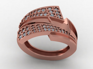 Engagement ring set 3D print model Modelo de Impressão 3D