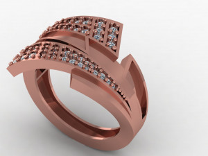 Engagement ring set 3D print model Modelo de Impressão 3D