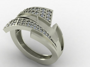Engagement ring set 3D print model Modelo de Impressão 3D