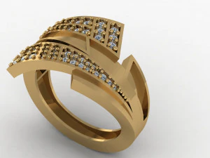Engagement ring set 3D print model 3D Print Model