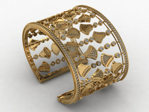 Bracelets set 3D print model for casting 3D Print Model