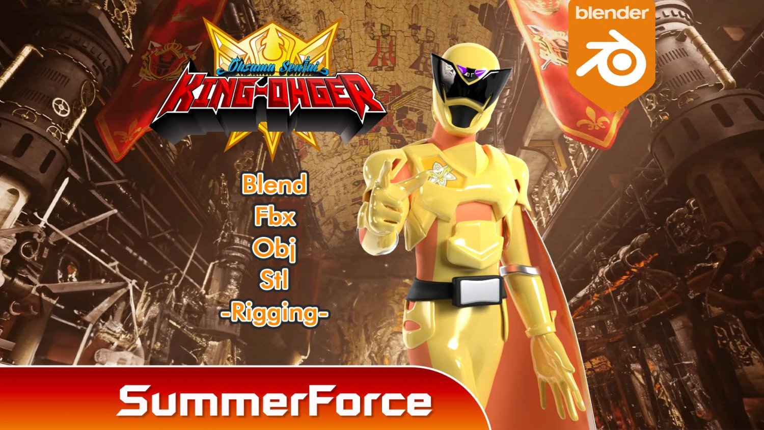 Kamakiri Ohger - King Ohger 3D Model .c4d .max .obj .3ds .fbx .stl .blend 