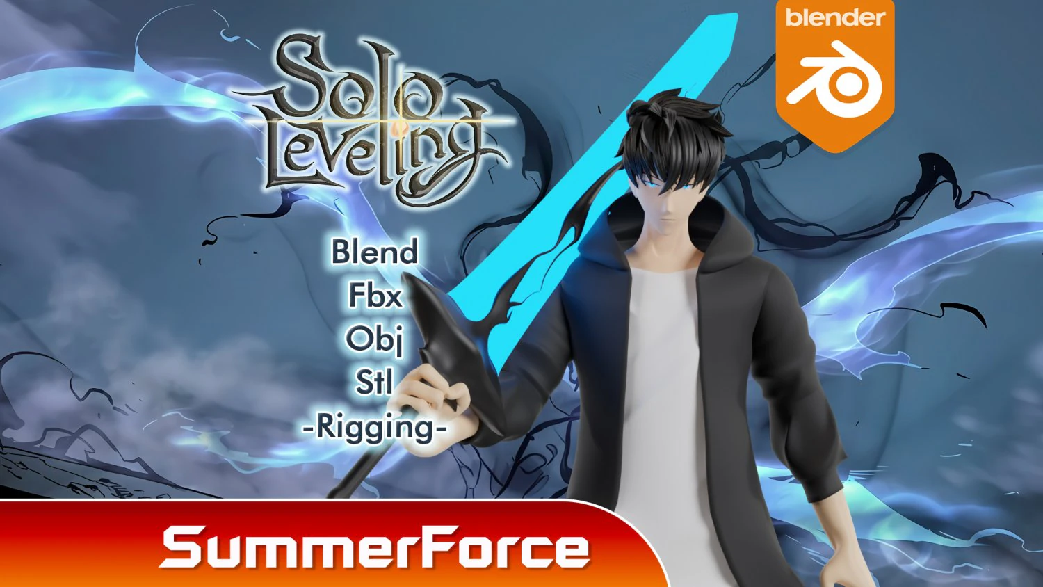 Sung Jinwoo - Solo leveling 3D Model .c4d .max .obj .3ds .fbx .stl .blend